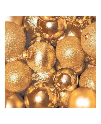 Kerst servetten gouden kerstballen 20 stuks - wegwerpservetten