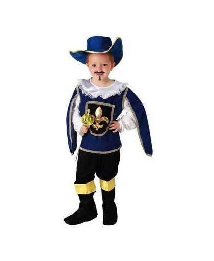 Blauw musketiers kostuum / verkleedkleding voor jongens 120-130 (7-9 jaar)