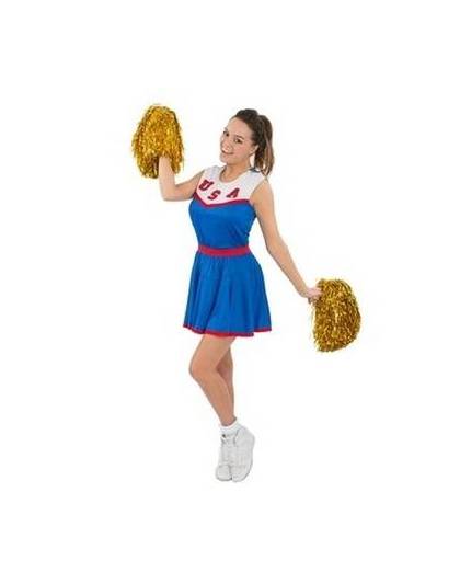 Cheerleader jurkje / kostuum blauw voor dames 38-40 (m)