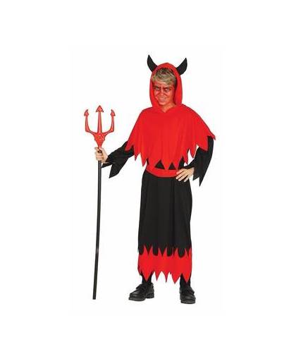 Mystieke rode duivel verkleedkleding voor jongens - kostuum/ outfit 5-6 jaar (110-116)