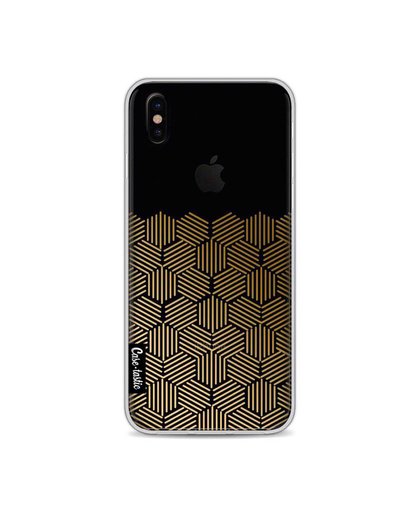 Apple iPhone X Golden Hexagons backcover