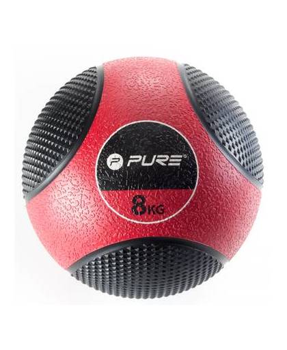 Pure2improve medicine ball 8 kg rood/zwart