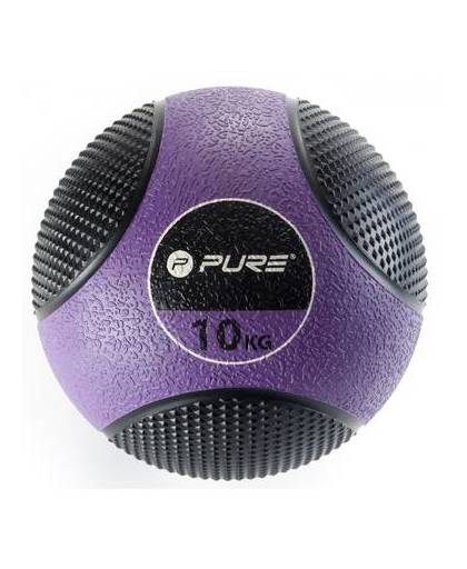 Pure2improve medicine ball 10 kg paars/zwart