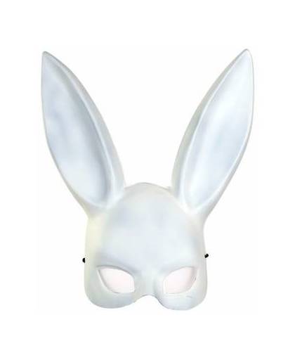 Wit konijnen/hazen masker voor volwassenen