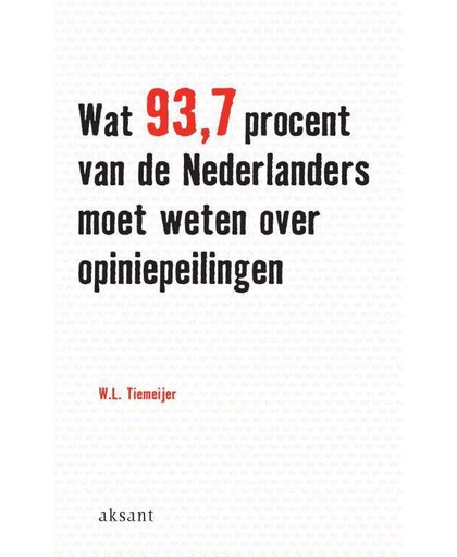 Wat 93.7 procent van de Nederlanders moet weten over opiniepeilingen - W.L. Tiemeijer