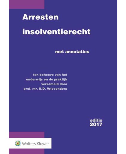 Arresten insolventierecht - R.D. Vriesendorp