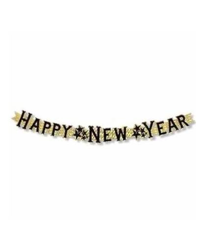 Happy new year wenslijn goud 90 cm