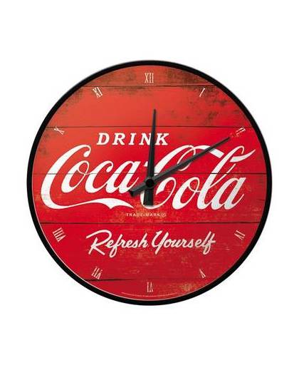 Ronde wandklok coca cola