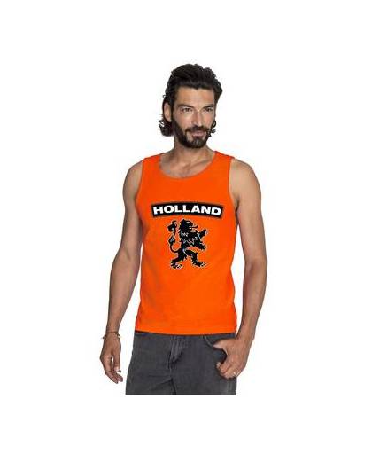 Oranje holland zwarte leeuw tanktop shirt/ singlet heren l
