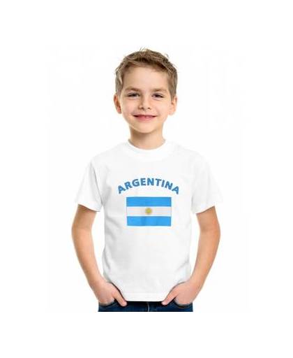Wit kinder t-shirt argentinie s (122-128)
