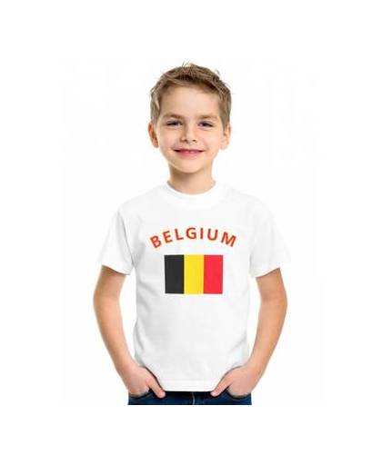 Wit kinder t-shirt belgie m (134-140)