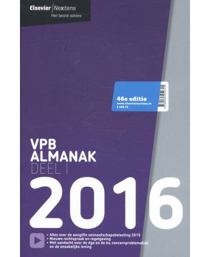 Elsevier VPB Almanak 2016 - A.J. van den Bos, A.C. de Groot, P.M.F. van Loon, e.a.