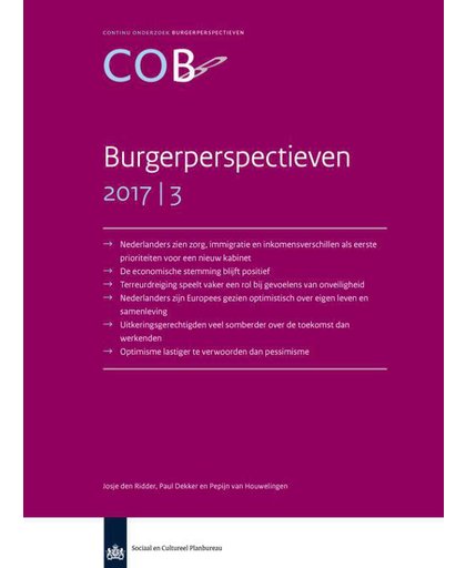 COB Burgerperspectieven 2017|3 - Josje den Ridder, Paul Dekker en Pepijn van Houwelingen