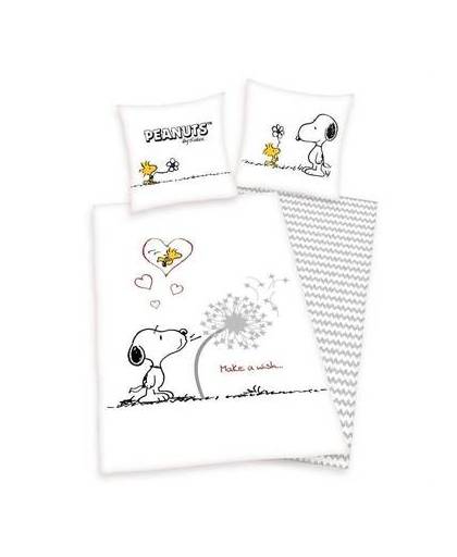 Snoopy dekbedovertrek - 1-persoons (140x200 cm + 1 sloop)