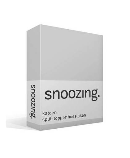 Snoozing katoen split-topper hoeslaken - lits-jumeaux (200x210/220 cm)