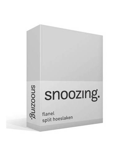 Snoozing flanel split hoeslaken - lits-jumeaux (160x200 cm)