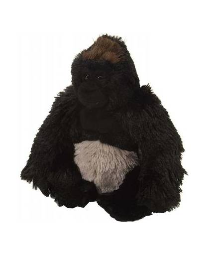 Pluche knuffel gorilla zwart 20 cm