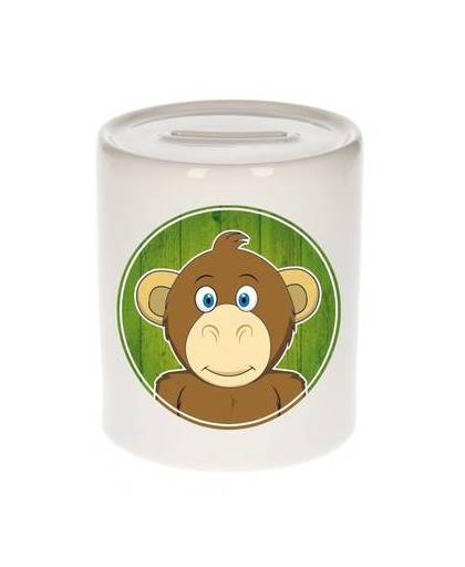 Vrolijke aap dieren spaarpot 9 cm - apen - spaarpotten voor kinderen