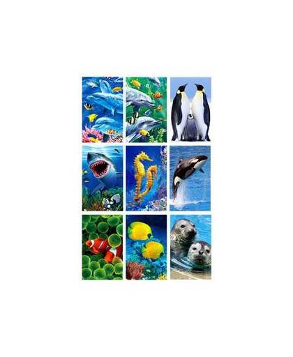 Zeedieren 3d sticker set
