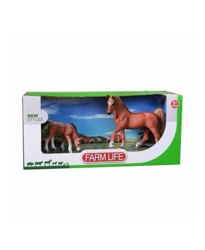 Arabier paard met veulen plastic