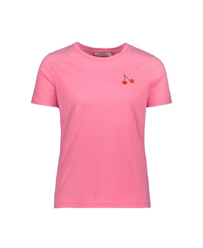 T-shirt met borduursel roze