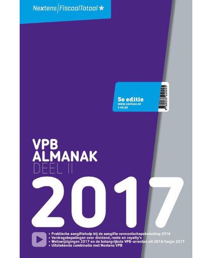 Nextens VPB Almanak 2017 deel 2 - A.J. van den Bos, I.H.M. Egberts, A.C. de Groot, e.a.