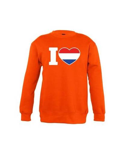Oranje i love holland sweater kinderen 7-8 jaar (122/128)