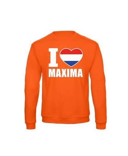Oranje i love maxima sweater volwassenen l