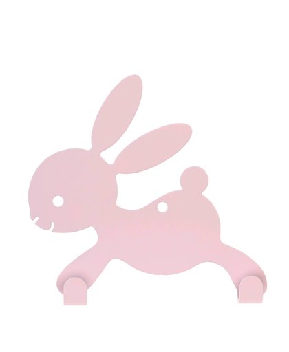 wandhaakje konijn roze