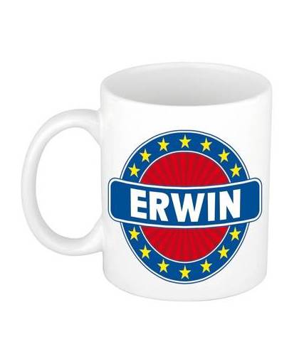 Erwin naam koffie mok / beker 300 ml - namen mokken