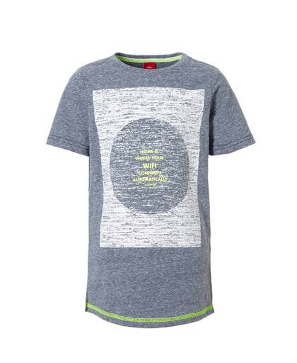 T-shirt met print grijsblauw