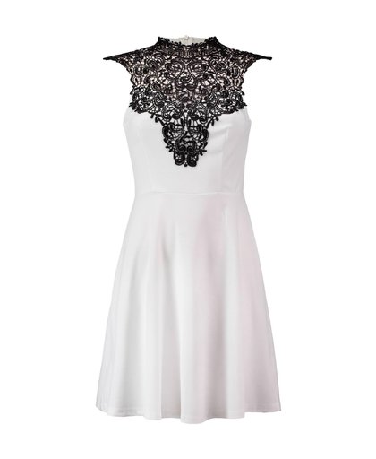 jurk met borduursels wit