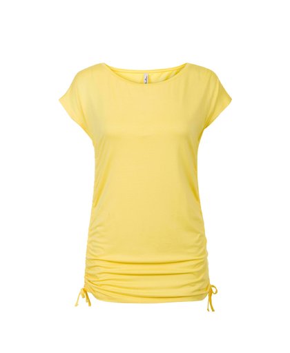 T-shirt met strik geel
