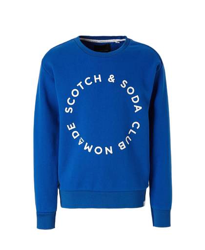 sweater met tekst blauw