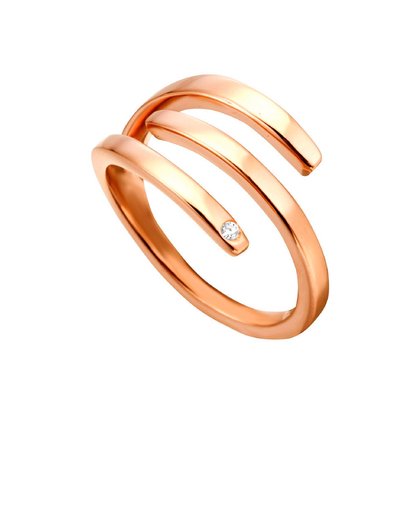 zilveren ring roségoud - ESRG001616-17