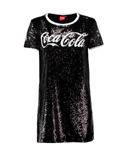 Coca-Cola glitterjurk zwart