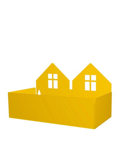 Twin house opbergbak geel