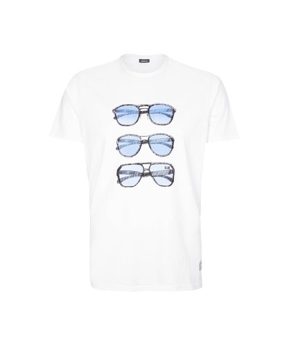 T-shirt met zonnebrillen wit