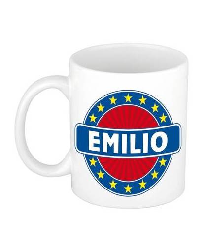 Emilio naam koffie mok / beker 300 ml - namen mokken