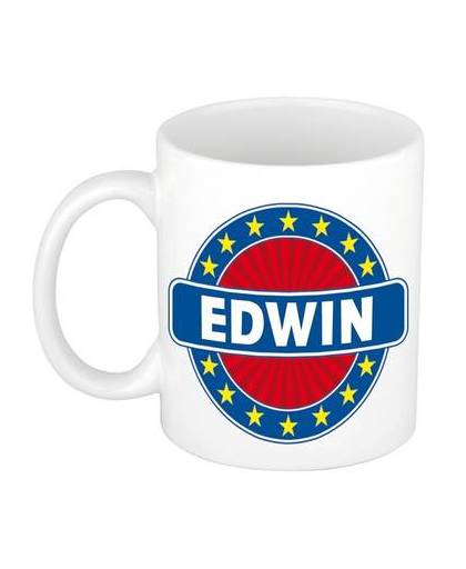 Edwin naam koffie mok / beker 300 ml - namen mokken