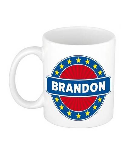 Brandon naam koffie mok / beker 300 ml - namen mokken