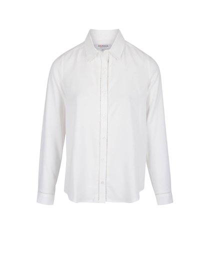 blouse met opengewerkte details wit