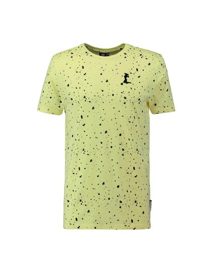 T-shirt met spatten geel