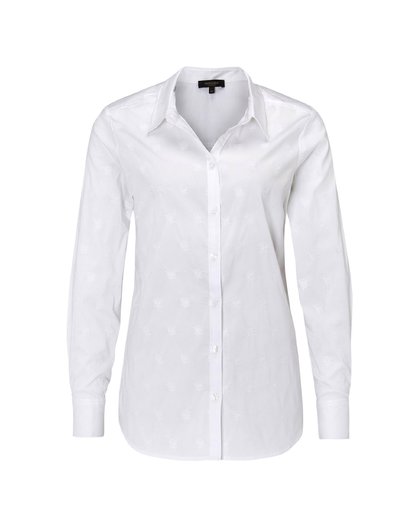 overhemdblouse met borduursels wit