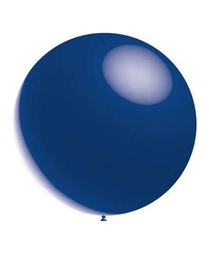 Donkerblauwe reuze ballon metallic 60cm