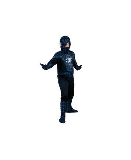 Voordelig zwarte spinnenheld kostuum voor jongens 120-130 (7-9 jaar)