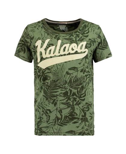T-shirt Elias met all-over print groen