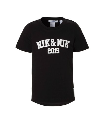 T-shirt Levon met logo zwart
