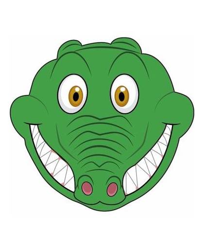 Kartonnen krokodillen masker voor kinderen