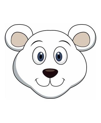 Kartonnen ijsberen masker voor kinderen
